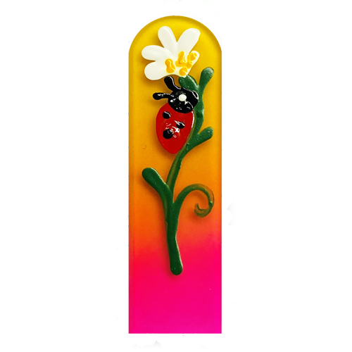 Ladybug on Assorted Colored Files