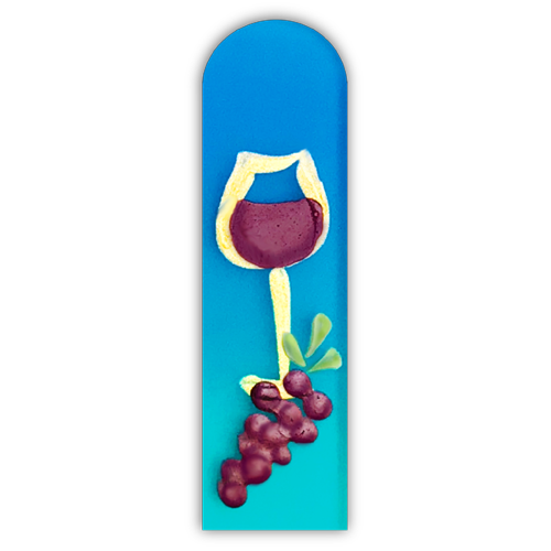 Wine Glass on Assorted Colored Files